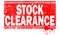 Stock clearance in red frame