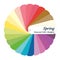 Stock color guide. Seasonal color analysis palette for spring type. Type of female appearance