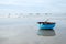 Stock of coracle at beach, fishing village in Long Hai