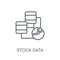 Stock data analysis linear icon. Modern outline Stock data analy