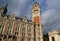 Stock exchange building clock tower of Lille, France