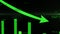 Stock exchange market with falling charts.Futuristic arrow decreasing bar graphs