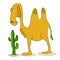 Stock Illustration Camel and Cactus