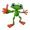 Stock Illustration Cheerful Robot Frog