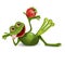 Stock Illustration Frog with Strawberry