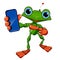 Stock Illustration Robot Frog and Smartphone