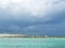 Stock image of approaching storm in the carribean