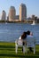 Stock image of San Diego waterfront and skyline