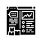 stock levels report glyph icon vector illustration