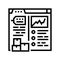 stock levels report line icon vector illustration
