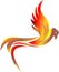 Stock logo flaming eagle bird flying