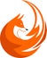 Stock logo fox circular element