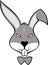 Stock logo rabbit cartoon with tie
