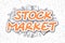 Stock Market - Cartoon Orange Text. Business Concept.