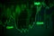 Stock Market Chart Rising Upward in Green