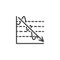 Stock market crash line icon