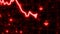 Stock Market Crash of Red Arrow Graph Going Down Into Recession - 4K Seamless Loop Motion Background Animation