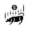 stock market glyph icon vector illustration