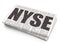 Stock market indexes concept: NYSE on Newspaper background