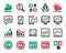 Stock market online icon set