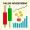 Stock market price graph