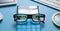 Stock market statistics on eyeglasses. Forex trading analysis