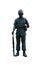 Stock Photo - cut out statue of soldier, can be used on any military theme