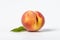 stock photo of fresh Peach on a pristine white background