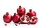 stock photo of fresh Pomegranates on a pristine white background