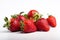 stock photo of fresh Strawberries on a pristine white background