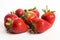 stock photo of fresh Strawberries on a pristine white background