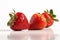 stock photo of fresh Strawberries on a pristine white background