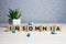 Stock photo Insomnia word from wooden blocks on desk