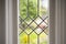 Stock Photo of a Leaded Glass Window