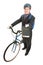 Stock Photo of Religious Missionary with Bicycle