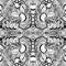 Stock seamless floral doodle kaleidoscope pattern.