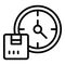 Stock time management icon outline vector. Digital inventory