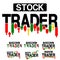 Stock trader logo on transparent background