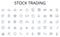 Stock trading line icons collection. Bookkeeping, Auditing, Taxation, Financial statements, Payroll, Balance sheet