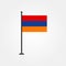 Stock vector armenia flag icon 3