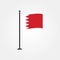 Stock vector bahrain flag icon 4