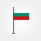 Stock vector bulgaria flag icon 3