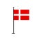 Stock vector denmark flag icon 3