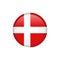 Stock vector denmark flag icon 5