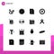Stock Vector Icon Pack of 16 Line Signs and Symbols for bag, prize, copy, award, paper