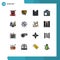 Stock Vector Icon Pack of 16 Line Signs and Symbols for balance, photo, cinema, digital, camera