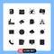 Stock Vector Icon Pack of 16 Line Signs and Symbols for connection, setting, mountain, options, configuration