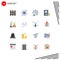 Stock Vector Icon Pack of 16 Line Signs and Symbols for hardware, devices, web, computers, man