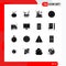 Stock Vector Icon Pack of 16 Line Signs and Symbols for truck, time, renewable, delivery, add