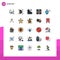Stock Vector Icon Pack of 25 Line Signs and Symbols for analytics, ludo game, pen, ludo board, game